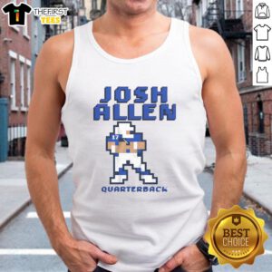 Top Josh Allen Buffalo Bills Quarterback Pixel Tank Top featuring vibrant graphics and comfortable fit, perfect for fans.
