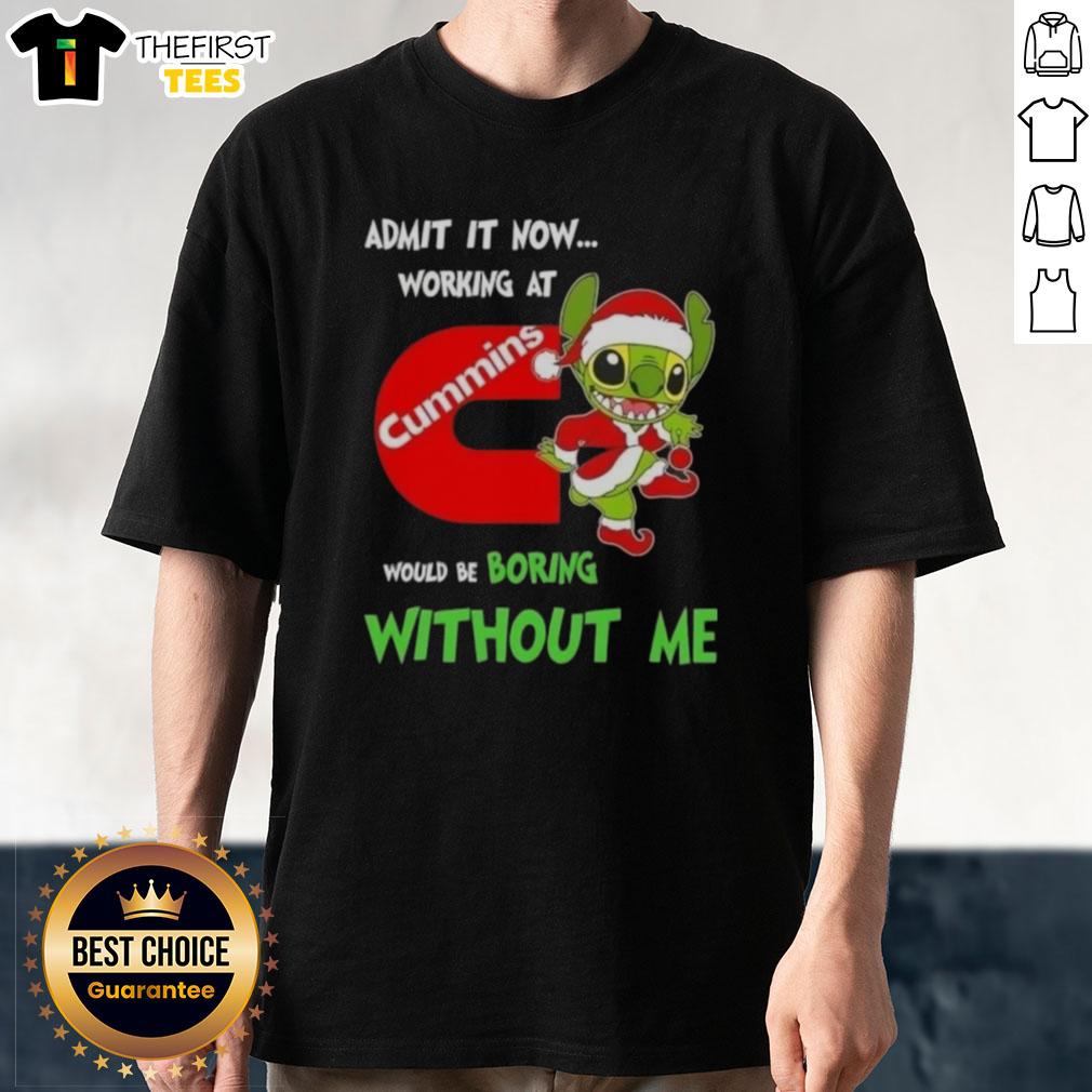 Top Stitch Admit It Now T-Shirt for Cummins Employees - Fun and Unique Work Apparel for Diesel Enthusiasts.