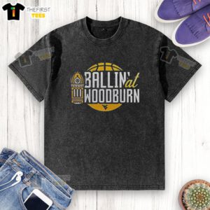 Alt Text: Top WVU Basketball Ballin' at Woodburn washed t-shirt featuring vibrant team colors and comfortable fit.