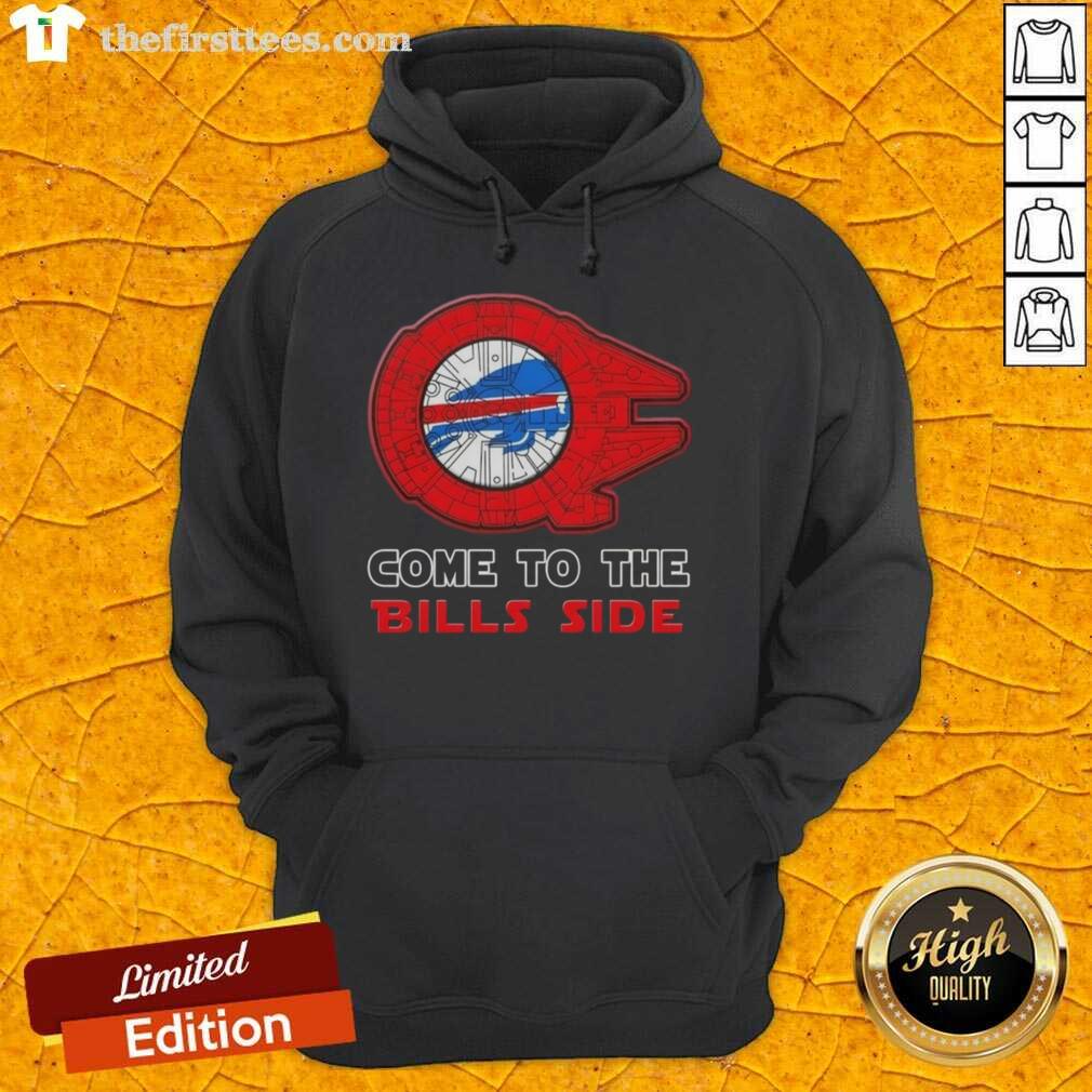 Awesome Star Wars Come to the Buffalo Bills Side Hoodie featuring a unique design perfect for fans and gamers.