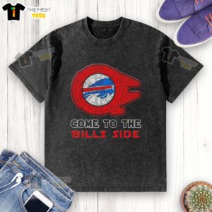 Awesome Star Wars Come to the Buffalo Bills Side Washed T-Shirt featuring a unique design for fans of both franchises.