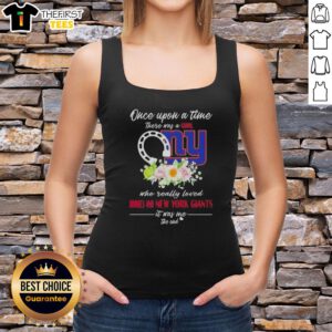 Good Once Upon A Time tank top featuring a girl who loved horses and New York Giants, perfect for casual wear.