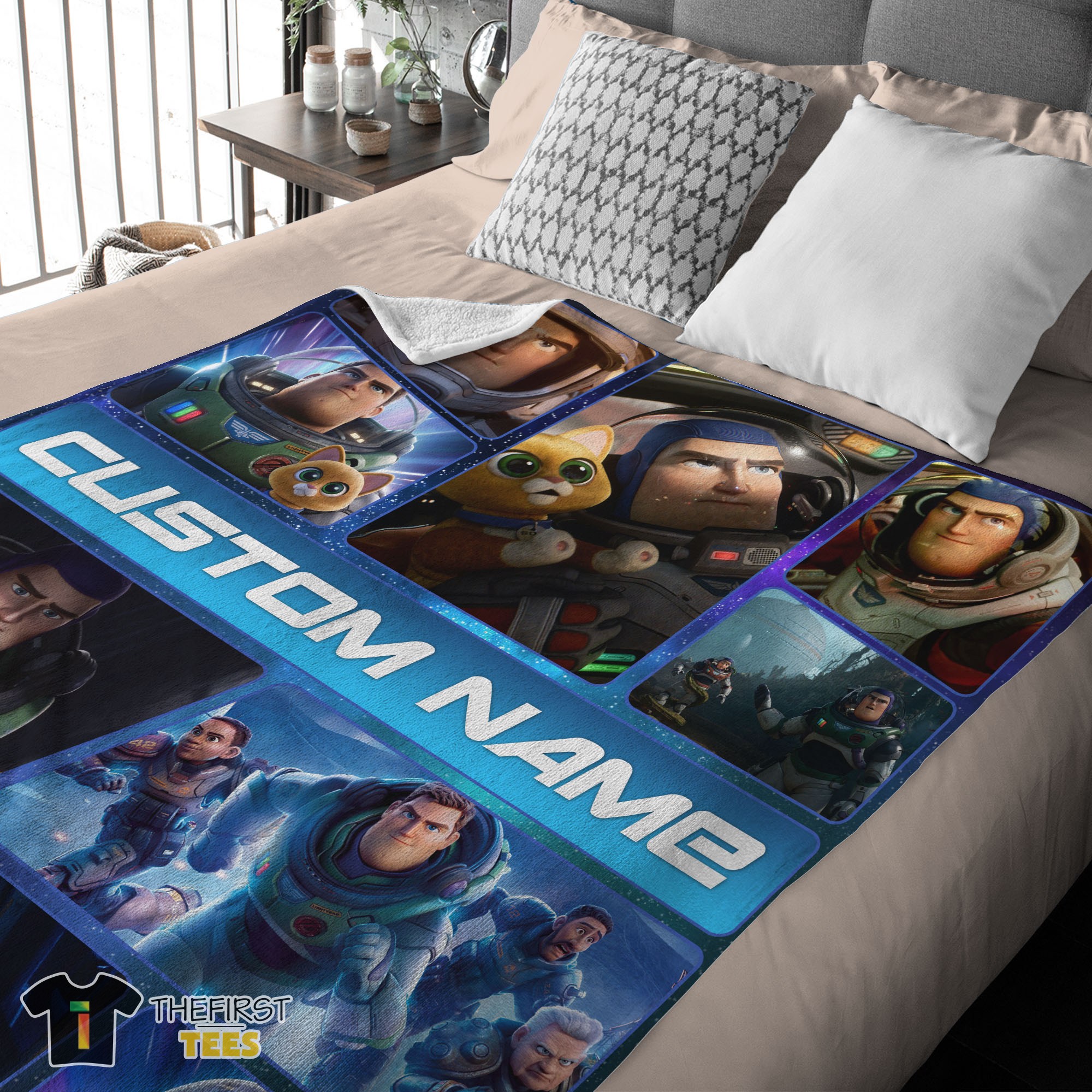 Original Disney Buzz Lightyear Collage Fleece Customized Blanket - Image 4