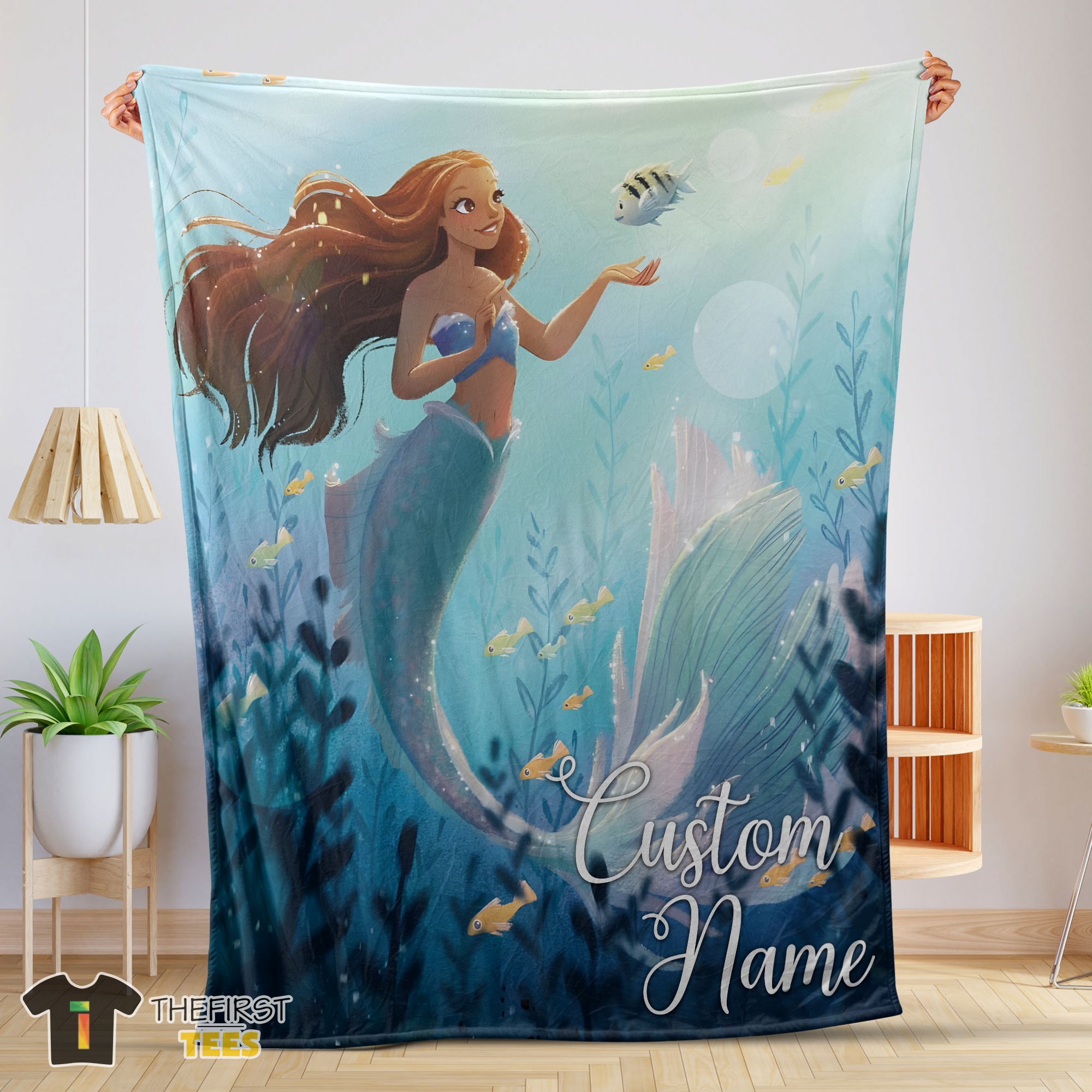 Original Disney The Little Mermaid Delicate And Painterly Blanket Fleece Customized Blanket - Image 4