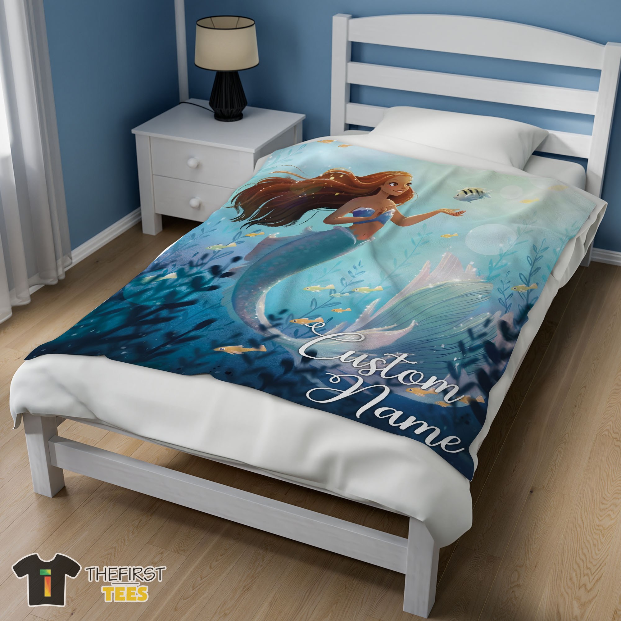 Original Disney The Little Mermaid Delicate And Painterly Blanket Fleece Customized Blanket - Image 5