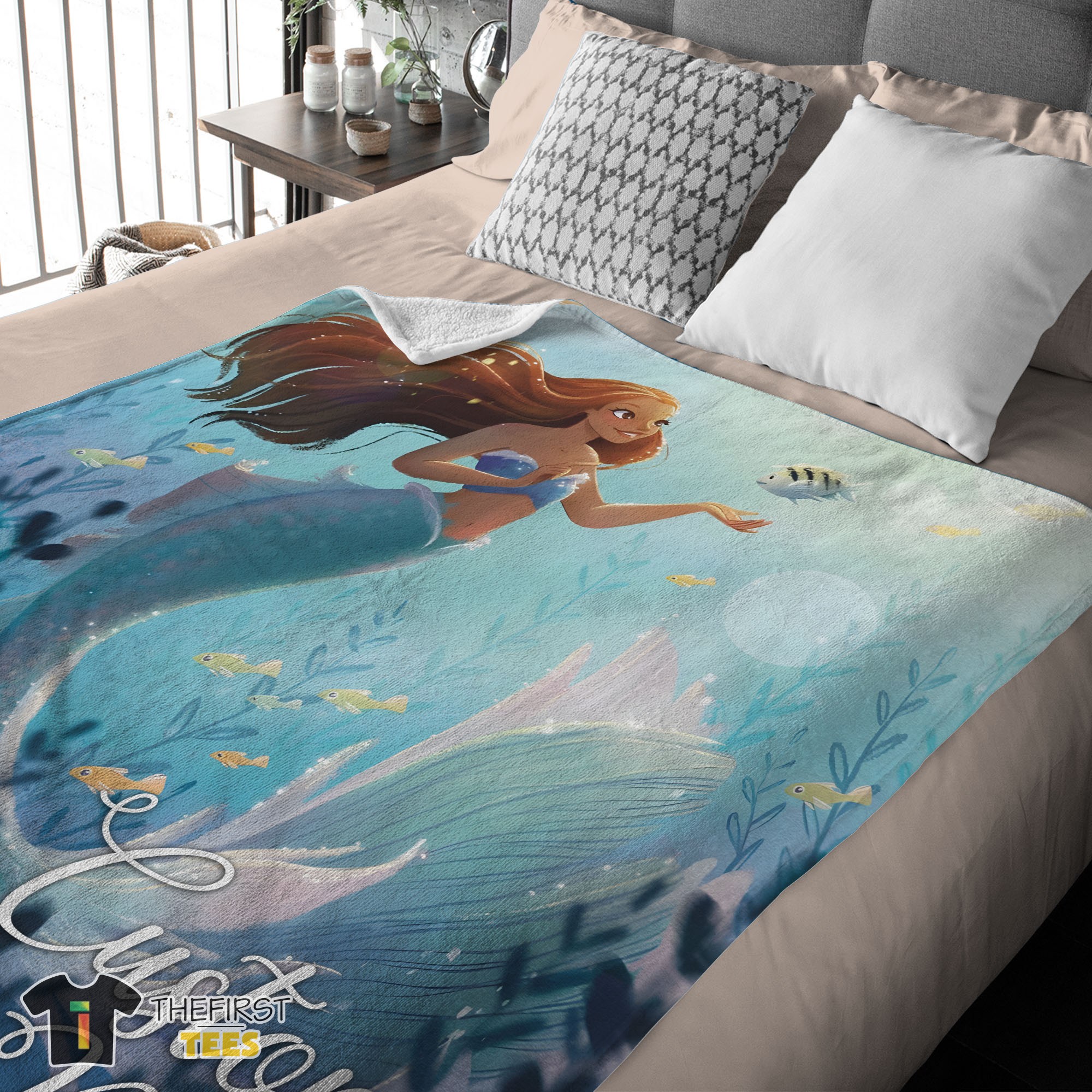 Original Disney The Little Mermaid Delicate And Painterly Blanket Fleece Customized Blanket - Image 6