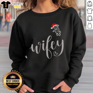 Original Wifey Chicago White Sox Santa Hat Merry Christmas Sweatshirt featuring festive design and team logo.