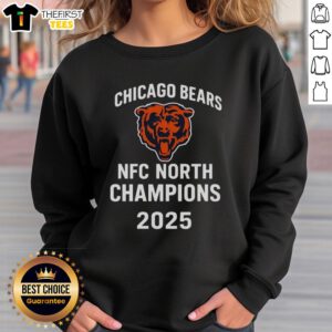 Alt Text: Awesome Chicago Bears 2025 NFC North Champions logo sweatshirt, featuring bold team colors and a stylish design.
