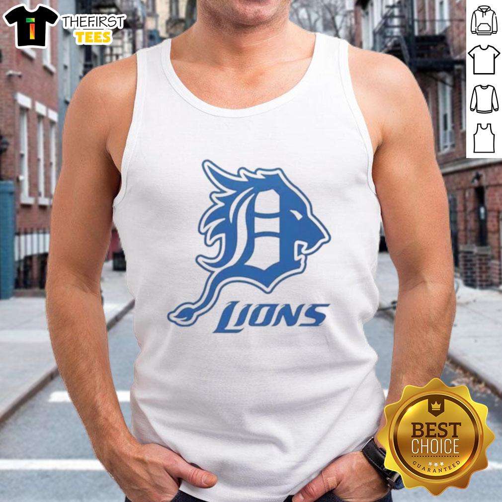 Awesome Detroit Tigers and Detroit Lions logo tank top showcasing vibrant team colors and stylish design for fans.