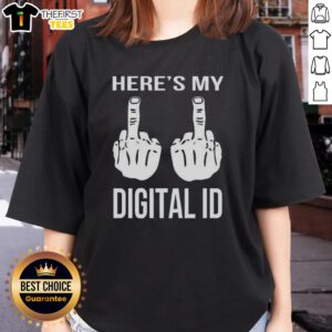 Cute digital ID middle finger ladies tee featuring a playful design and vibrant colors for stylish casual wear.