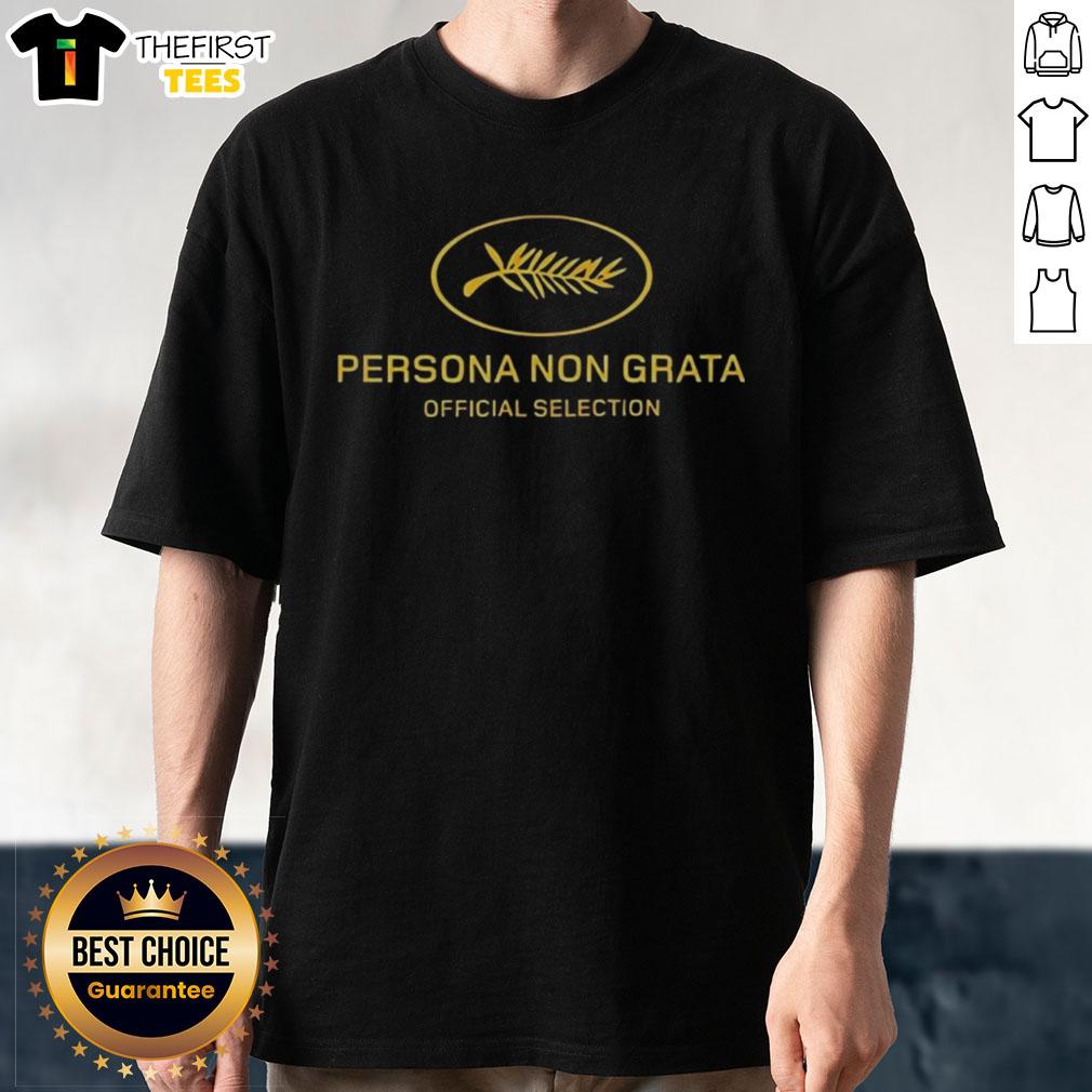 Alt Text: Cute Persona Non Grata Official Selection T-Shirt featuring stylish design and vibrant colors for movie lovers.