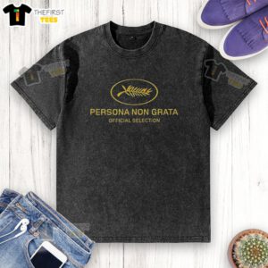 Alt Text: Cute Persona Non Grata Official Selection washed t-shirt featuring a unique design for casual wear enthusiasts.