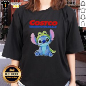 Cute Stitch cosplay featuring a crocodile on a Costco Wholesale ladies tee, perfect for Disney fans and casual wear.