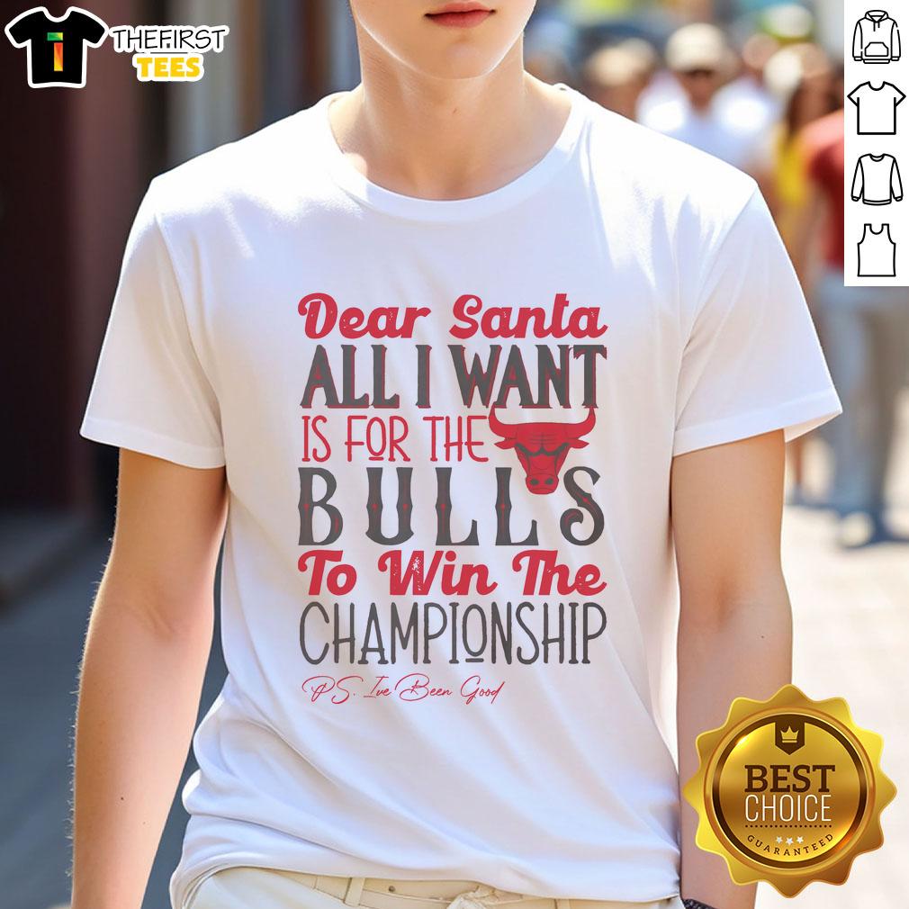 Alt Text: Good Chicago Bulls All I Want For Christmas T-Shirt featuring festive design and team logo for basketball fans.