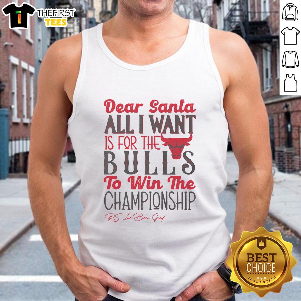 Good Chicago Bulls All I Want for Christmas tank top featuring festive design and team logo, perfect for holiday wear.