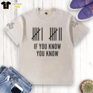 Good Six Seven If You Know You Know washed t-shirt in casual style, perfect for trendy, everyday wear.