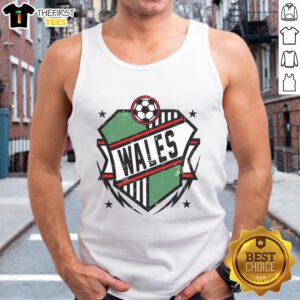 Good Wales Qatar Soccer Tank Top featuring vibrant colors and sporty design, perfect for soccer fans and casual wear.