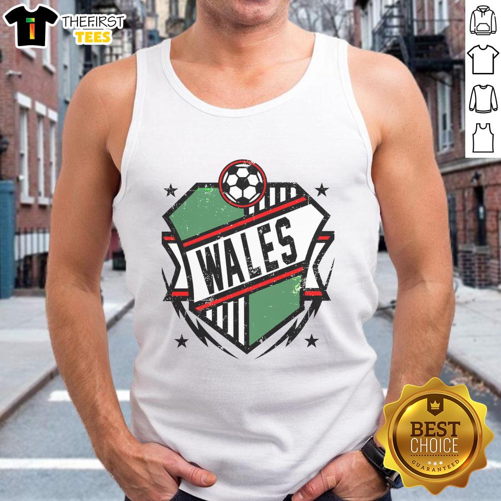 Good Wales Qatar Soccer Tank Top featuring vibrant colors and sporty design, perfect for soccer fans and casual wear.