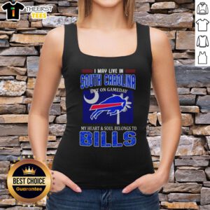 Stylish tank top with 'My Heart and Soul Belongs to Bills' design, perfect for game day in South Carolina.