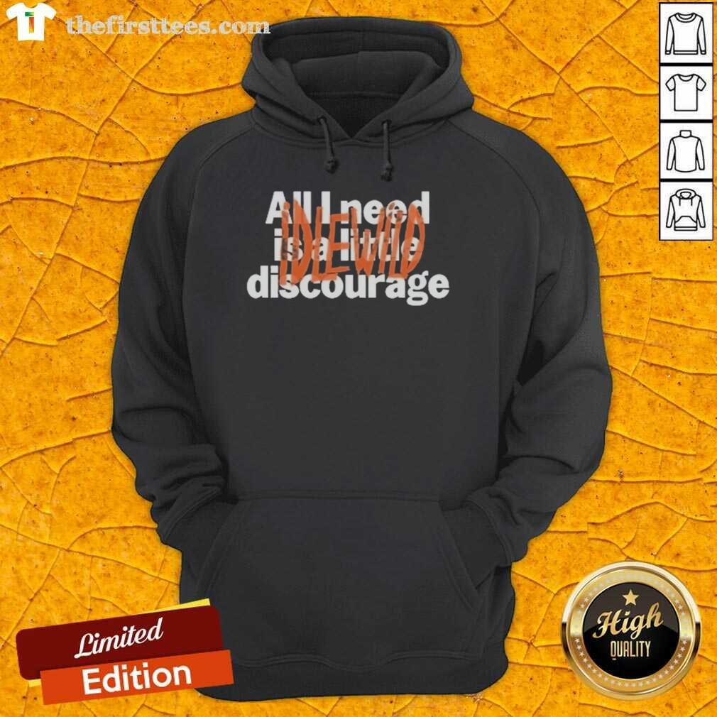 Official Idlewild All Need Is A Little Discourage Hoodie in black, showcasing stylish design and comfortable fit for fans.