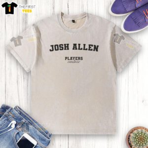 Alt Text: Official Josh Allen Players Couture Washed T-Shirt featuring vibrant design and soft fabric, perfect for fans.
