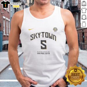 Alt Text: Official Sky Town Chicago Sky tank top featuring team logo and vibrant design for fans and athletes alike.