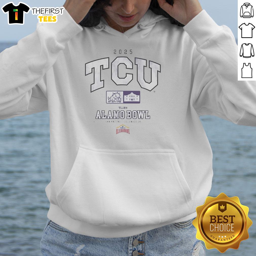 TCU Horned Frogs 2025 Valero Alamo Bowl hoodie featuring team colors and logo, perfect for game day attire.