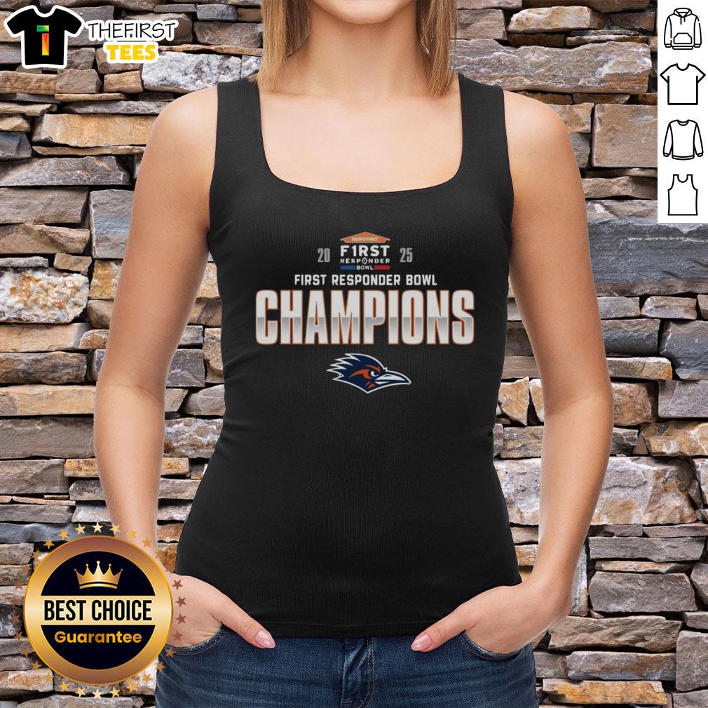 Official UTSA Roadrunners 2025 First Responder Bowl tank top featuring team colors and logo, perfect for game day.