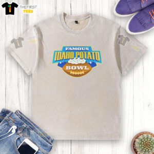 Official Washington State Cougars vs Utah State Aggies 2025 Famous Idaho Potato Bowl washed t-shirt design.