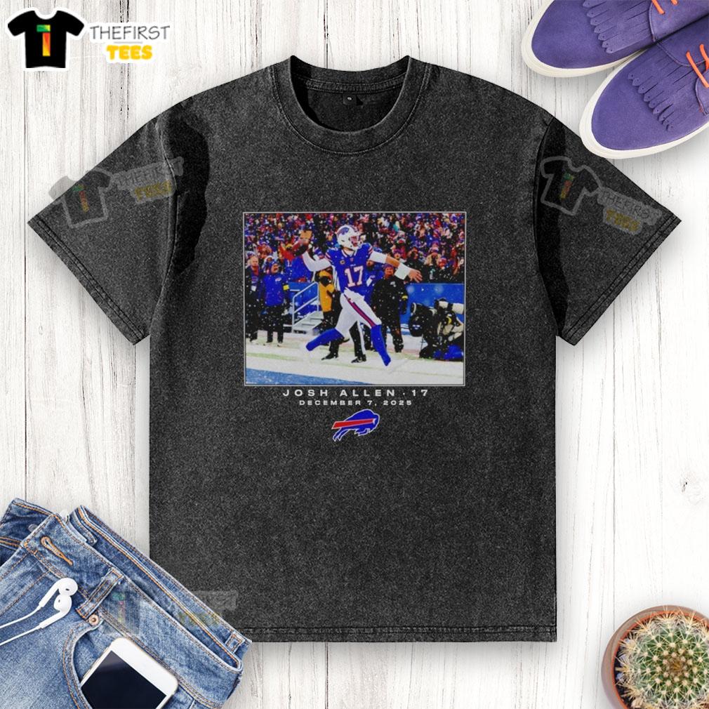 Original Josh Allen Buffalo Bills NFL 2025 washed t-shirt featuring a stylish design perfect for football fans.
