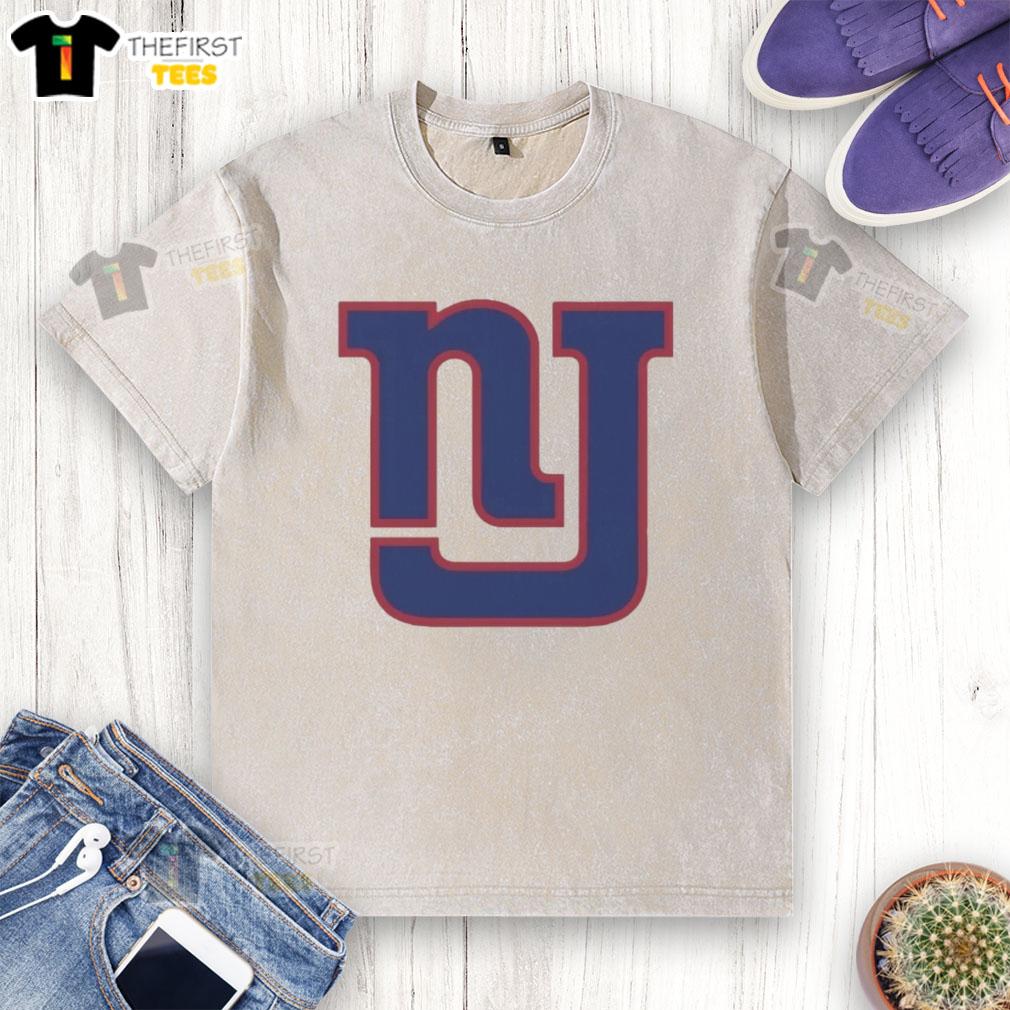 Parody of the Original New York Giants logo on a washed t-shirt, perfect for fans and casual wear.