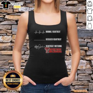 Texas Tech Red Raiders tank top featuring original heartbeat and deceased heartbeat design for fans and sports enthusiasts.