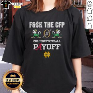 Original Notre Dame Fighting Irish vs Alabama Crimson Tide ladies tee, perfect for CFP College Football Playoff fans.