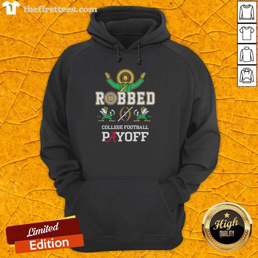 Original Notre Dame Fighting Irish vs Alabama Crimson Tide hoodie design for college football playoff fans.