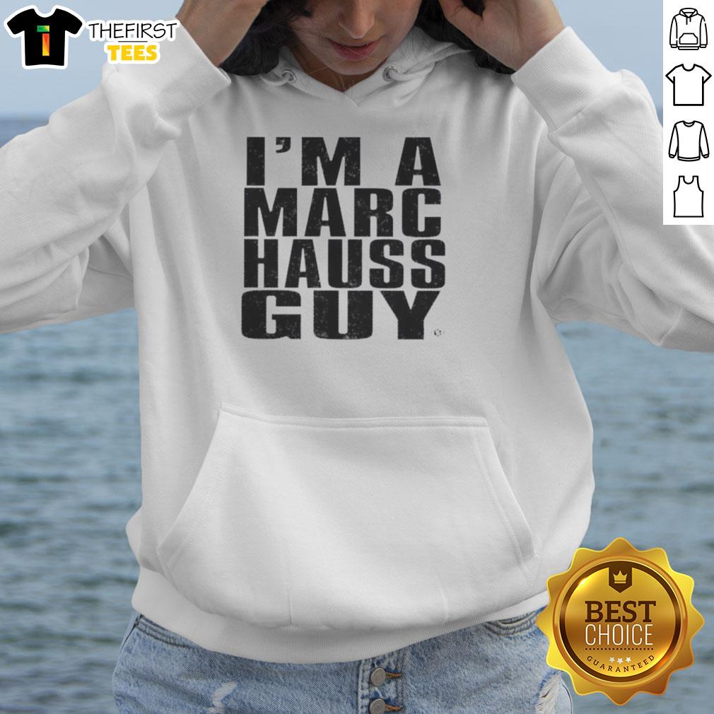 Stylish Premium Im A Marc Hauss Guy Hoodie in black, perfect for casual wear and showcasing your unique style.