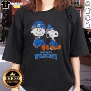 Premium Kentucky Wildcats X Snoopy and Charlie Brown ladies tee featuring vibrant graphics and comfortable fit.