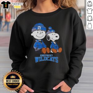 Premium Kentucky Wildcats X Snoopy and Charlie Brown sweatshirt featuring vibrant graphics and cozy design for fans.