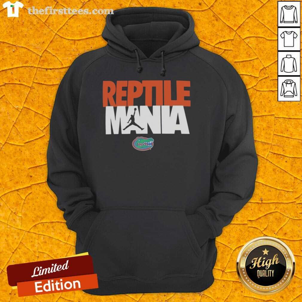 Alt Text: Premium Reptile Mania Florida Gators logo hoodie featuring vibrant colors and a stylish design for fans.