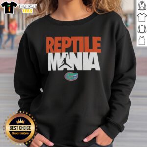Premium Reptile Mania Florida Gators logo sweatshirt in vibrant colors, perfect for fans and casual wear.