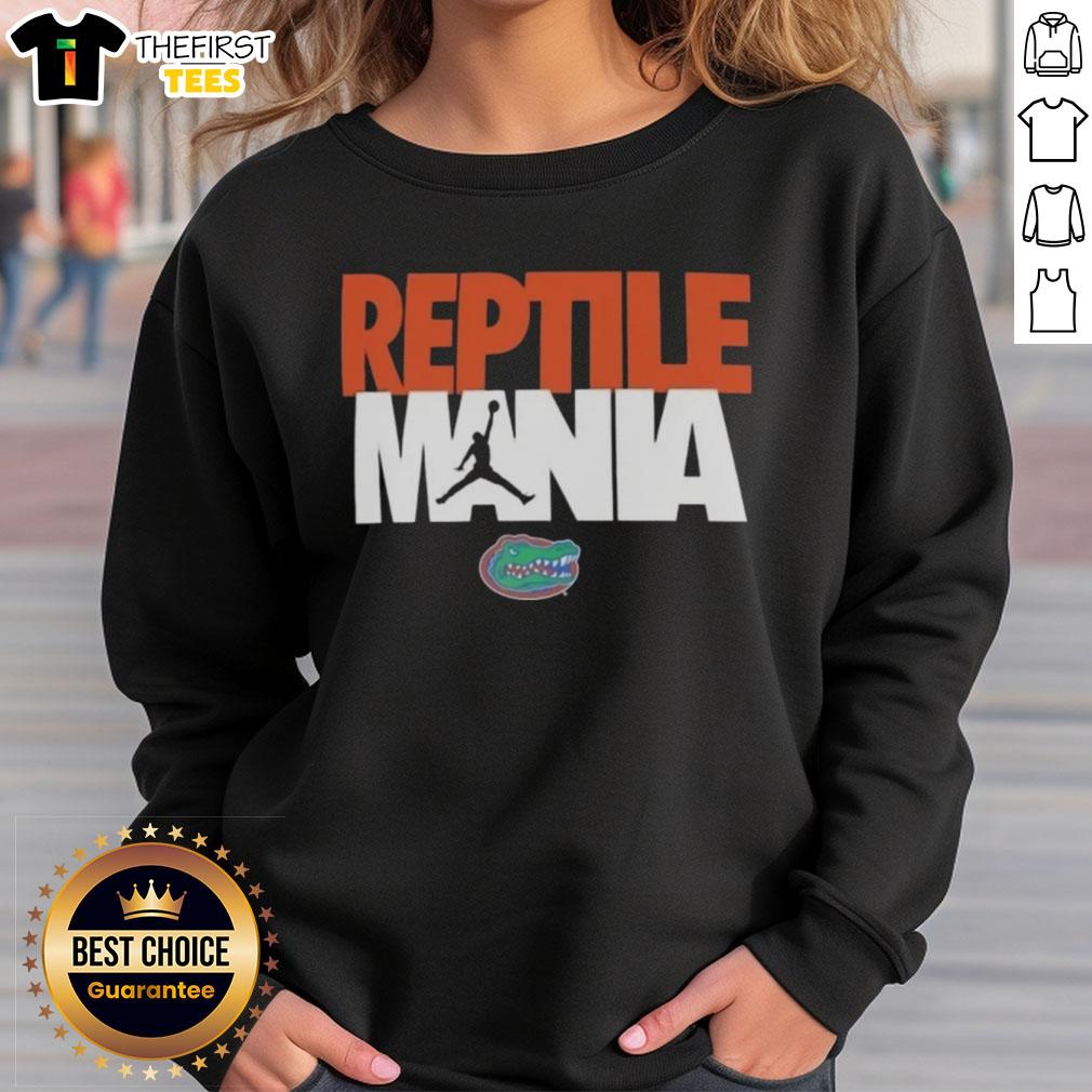 Premium Reptile Mania Florida Gators logo sweatshirt in vibrant colors, perfect for fans and casual wear.