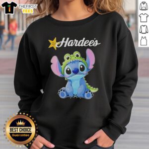 Premium Stitch Cosplay Crocodile X Hardees Sweatshirt featuring vibrant colors and unique design for fans and collectors.
