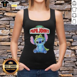 Premium Stitch Cosplay Crocodile X Pizza Papa John's Tank Top featuring vibrant colors and unique character design.