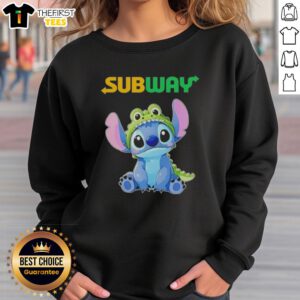 Premium Stitch Cosplay Crocodile X Subway Sweatshirt featuring vibrant graphics and cozy design for fans of unique apparel.