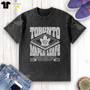 Alt Text: Premium Toronto Maple Leafs Heater Washed T-Shirt featuring a stylish design, perfect for fans supporting their team.