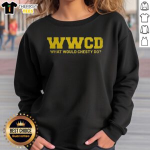 Alt Text: Premium WWCD What Would Chesty Puller Do Sweatshirt featuring a stylish design for military and history enthusiasts.