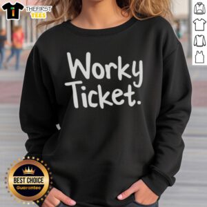 Premium Worky Ticket Sweatshirt in cozy fabric, featuring a stylish design perfect for casual wear and comfort.
