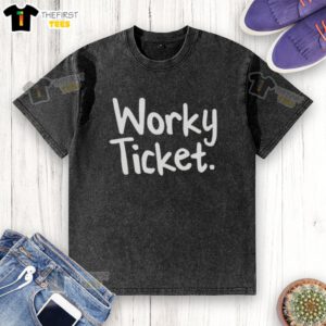 Premium Worky Ticket Washed T-Shirt in soft cotton, featuring a stylish design and comfortable fit for everyday wear.