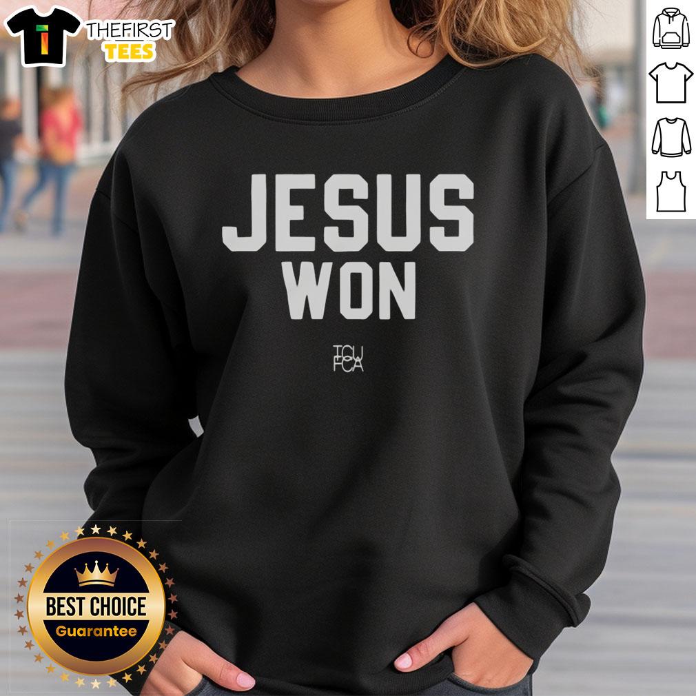 Pretty Jesus Won Cufca sweatshirt featuring a stylish design and vibrant colors, perfect for casual wear.