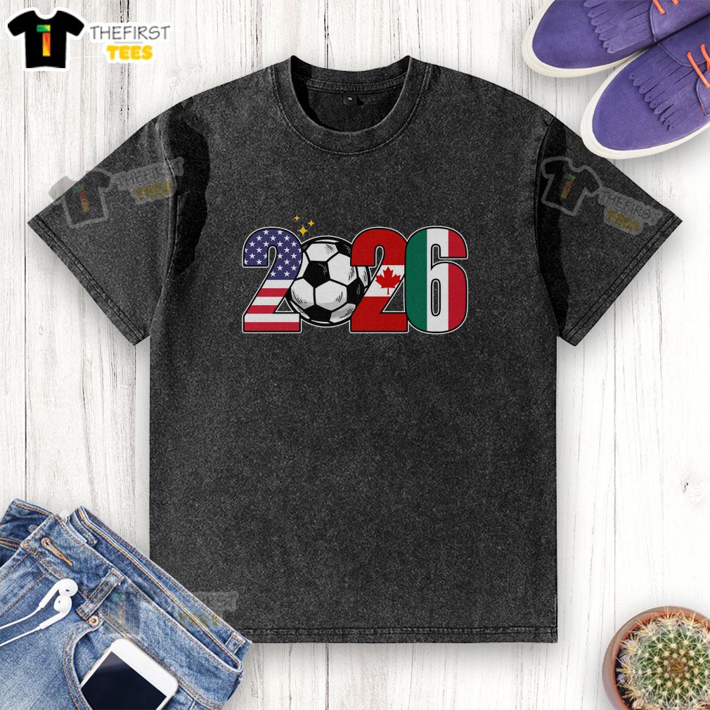 Top 2026 Northern American Soccer Tournament washed t-shirt featuring a stylish design and vibrant colors.