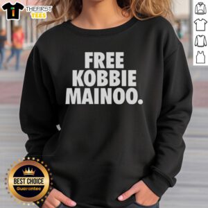 Alt Text: Stylish Top Free Kobbie Mainoo Manchester United FC sweatshirt, perfect for fans and casual wear.